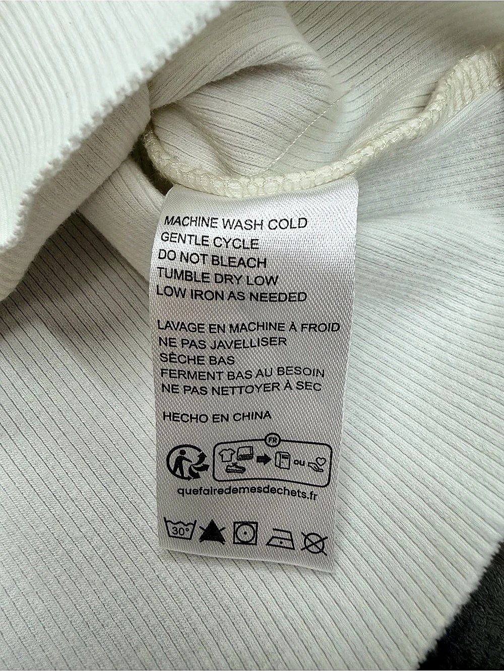 White Ribbed Cropped Racerback Tank - Picture 5 of 5